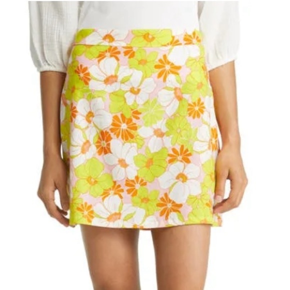 Sanctuary Everywhere Linen Blend Mini Skirt in Sunny Days, Size L New w/Tag - Picture 5 of 5